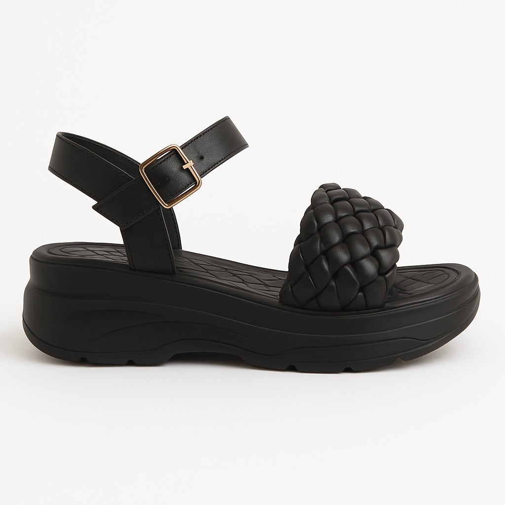 Cherry PU Braided Sandals