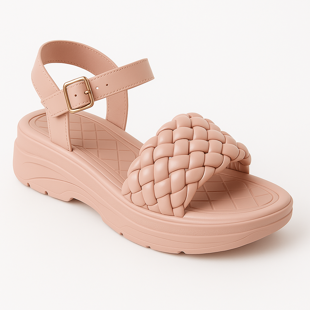 Cherry PU Braided Sandals
