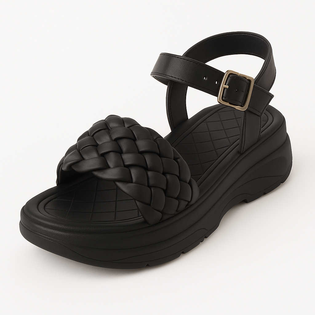 Cherry PU Braided Sandals