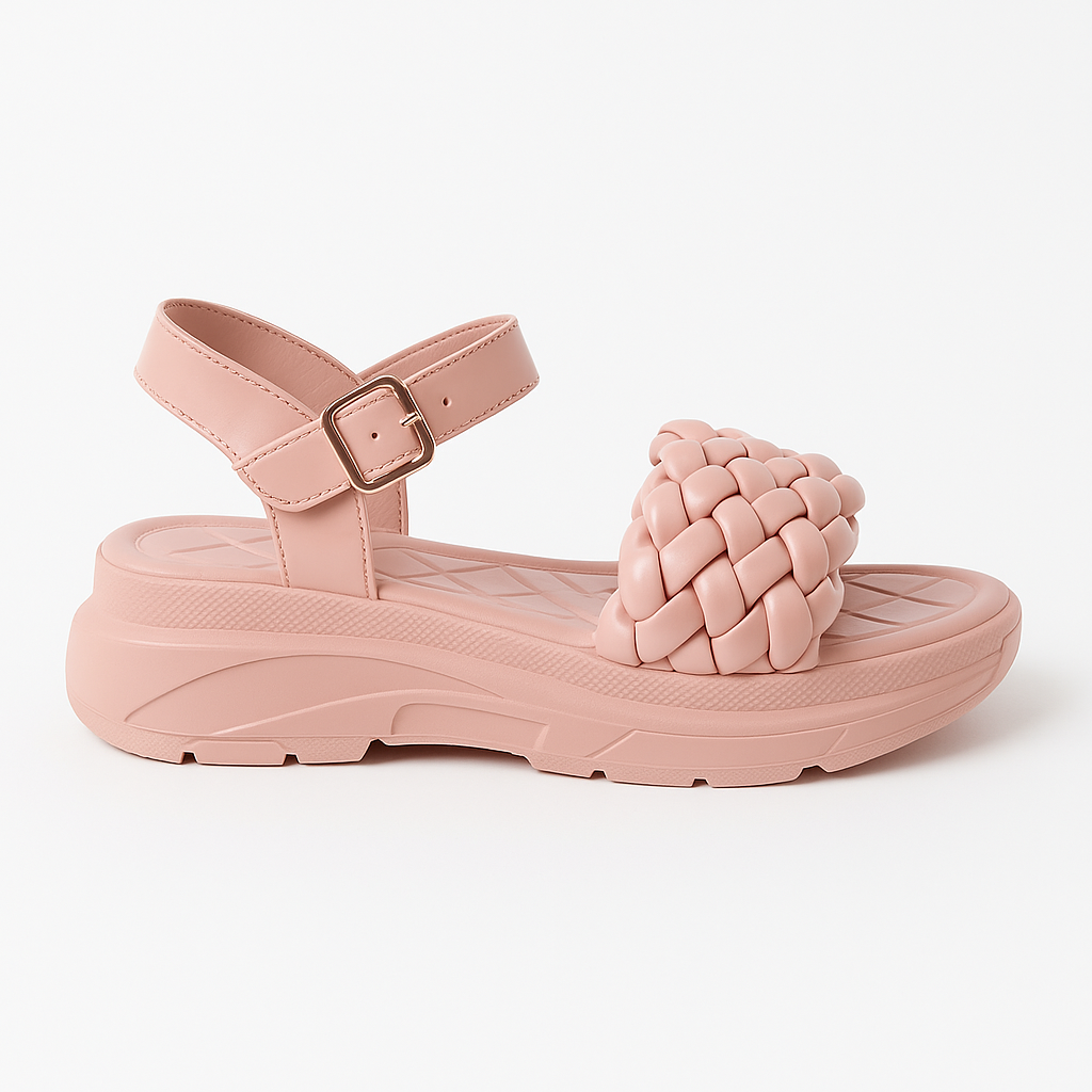 Cherry PU Braided Sandals