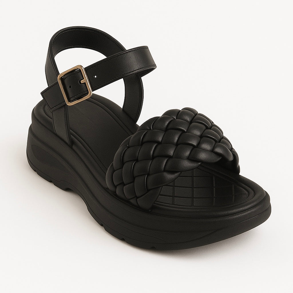 Cherry PU Braided Sandals