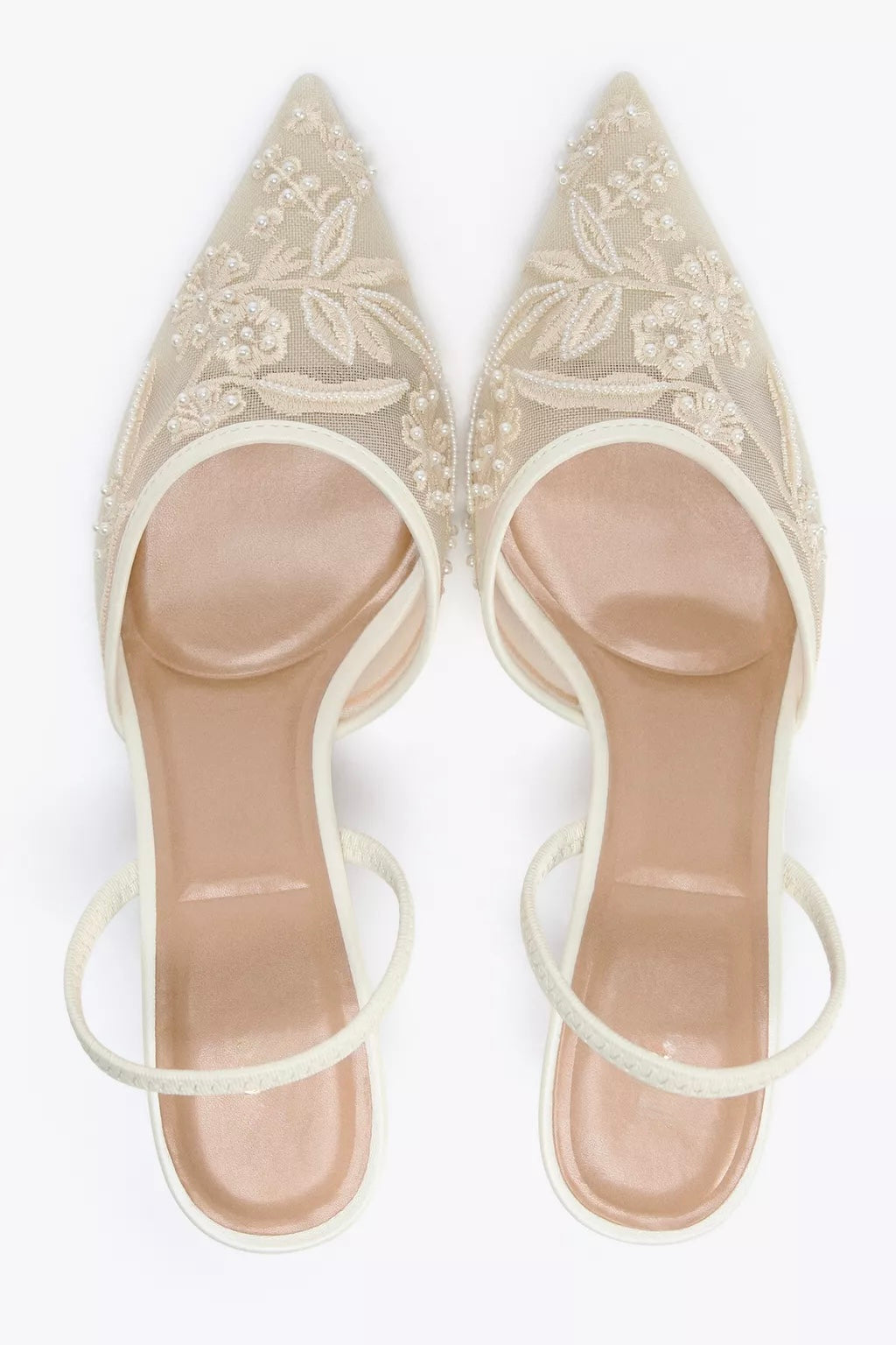 Cherry Ballezza Slingbacks-White