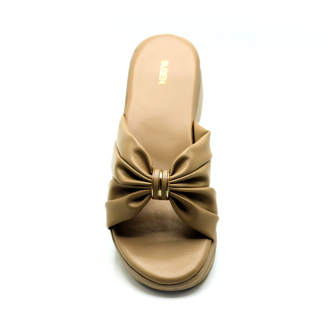 Cherry PU Sandals -Beige