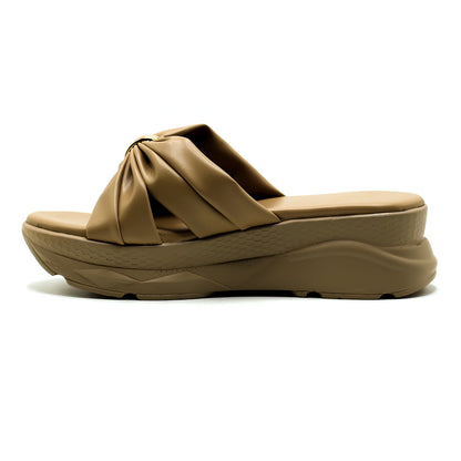 Cherry PU Sandals -Beige
