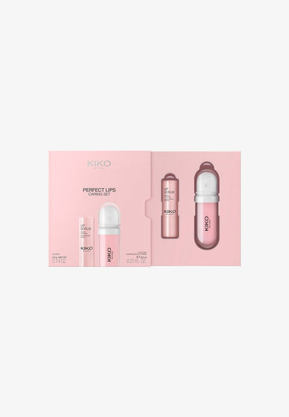 KIKO Milano Perfect Lips Caring Set, Skincare Set: 1 Lip Scrub And 1 Perfecting Lip Cream