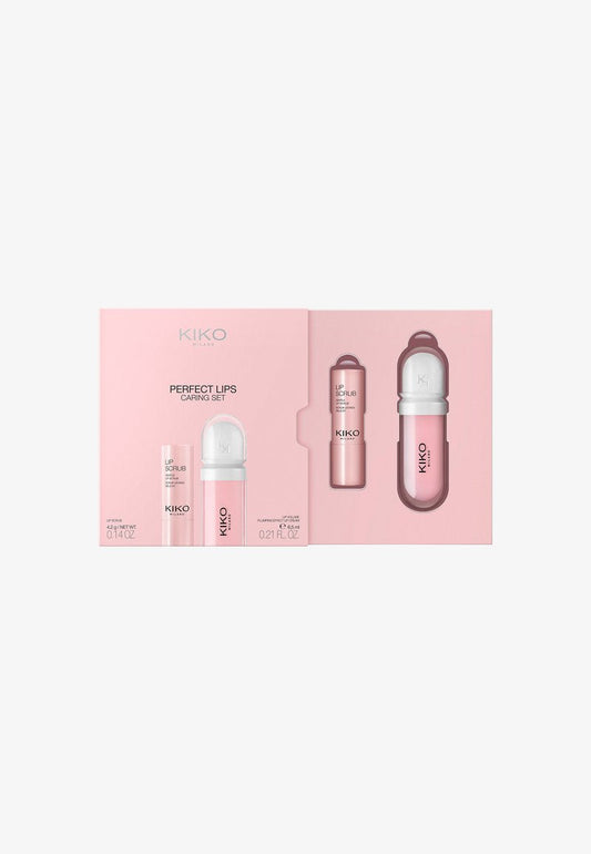 KIKO Milano Perfect Lips Caring Set, Skincare Set: 1 Lip Scrub And 1 Perfecting Lip Cream