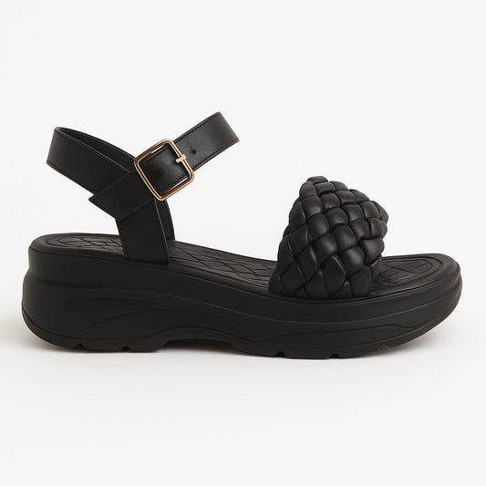 Cherry PU Braided Sandals