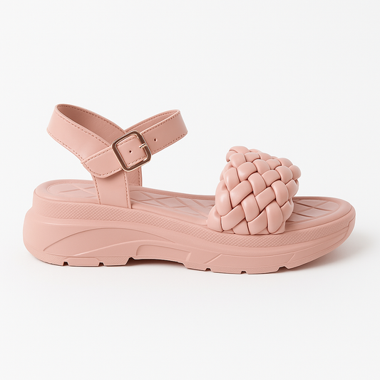 Cherry PU Braided Sandals