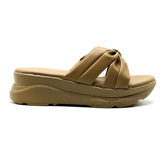 Cherry PU Sandals -Beige