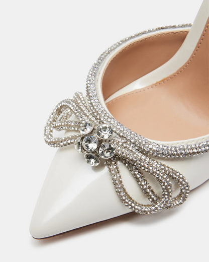 Cherry Rhinestone-White